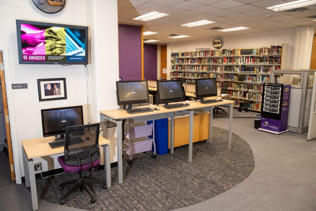 A photo of out technology area where login computers are located.