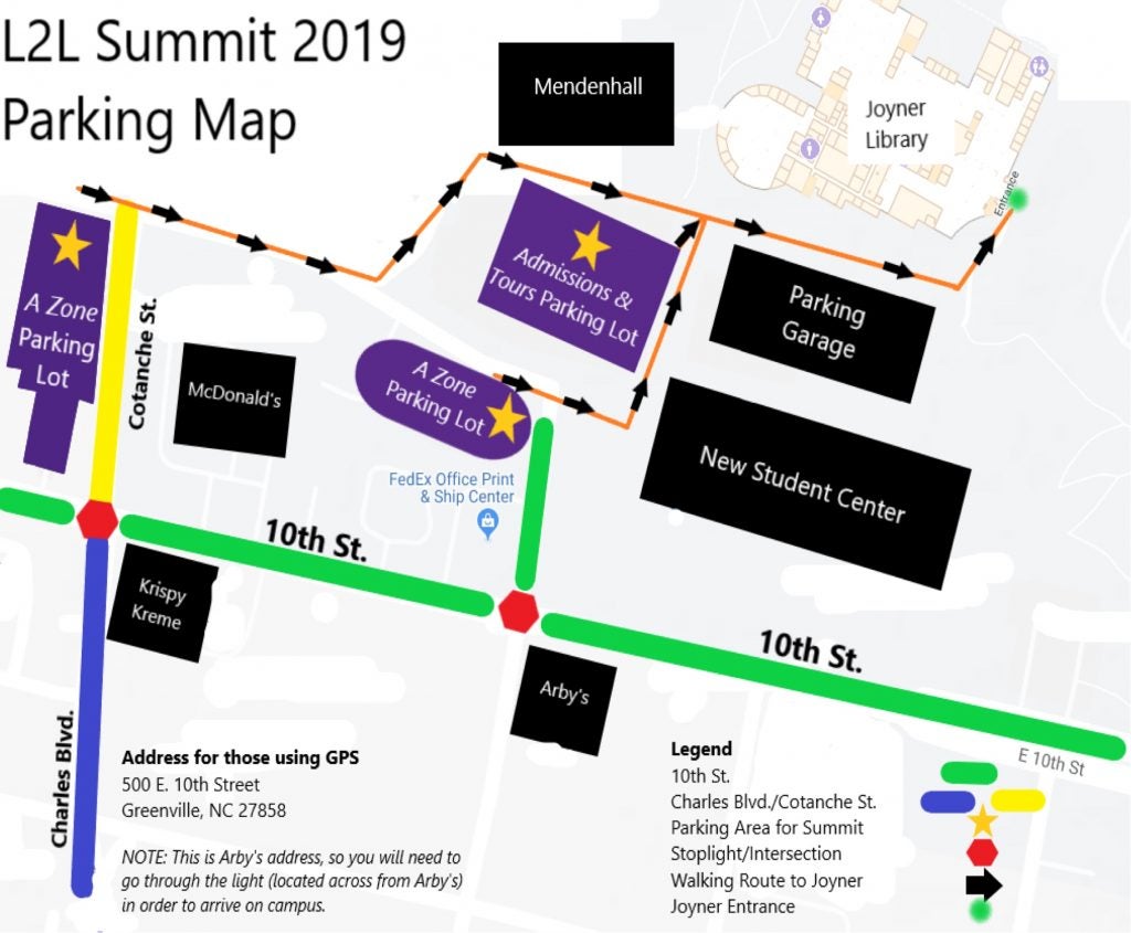 2019 Summit Parking Map