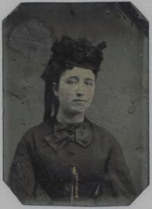 Tintype photograph of Pattie Simmons Dowell