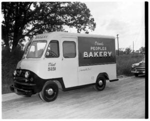 bakery truck on the side of the road
