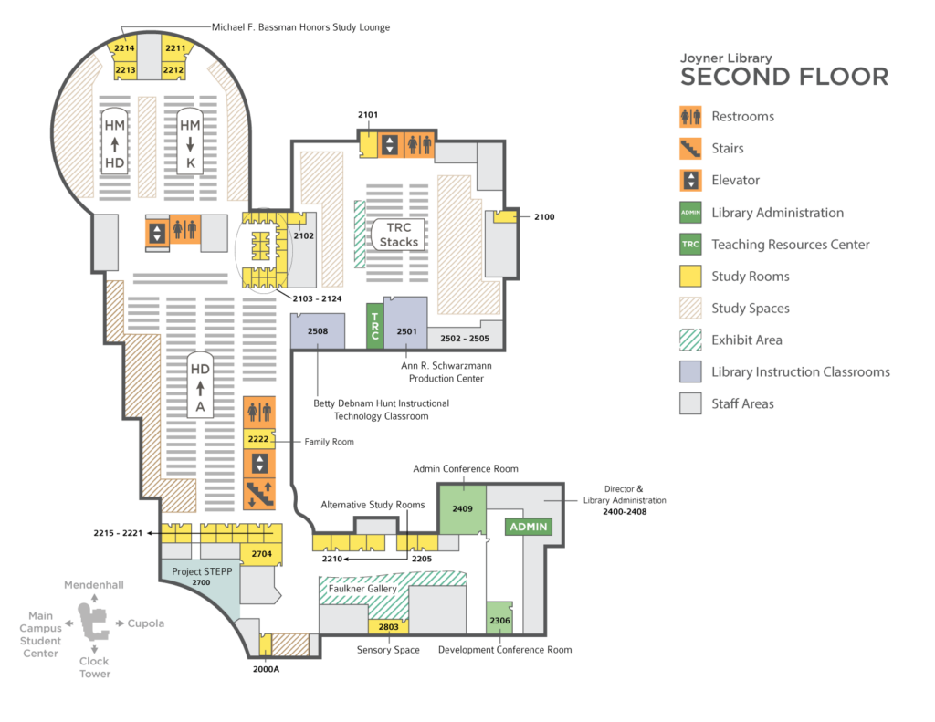 Floor Maps | Joyner Library | ECU