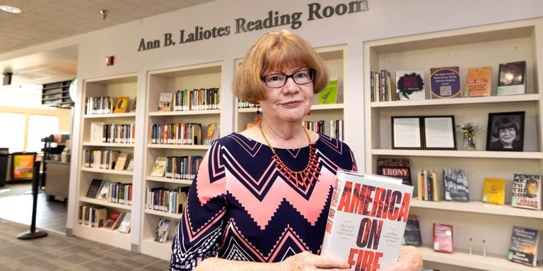 East Carolina University graduate Ann Laliotes, including in Master of Library Science, is pictured inside the Ann B. Laliotes Reading Room. (Photos by Rhett Butler/ECU News)